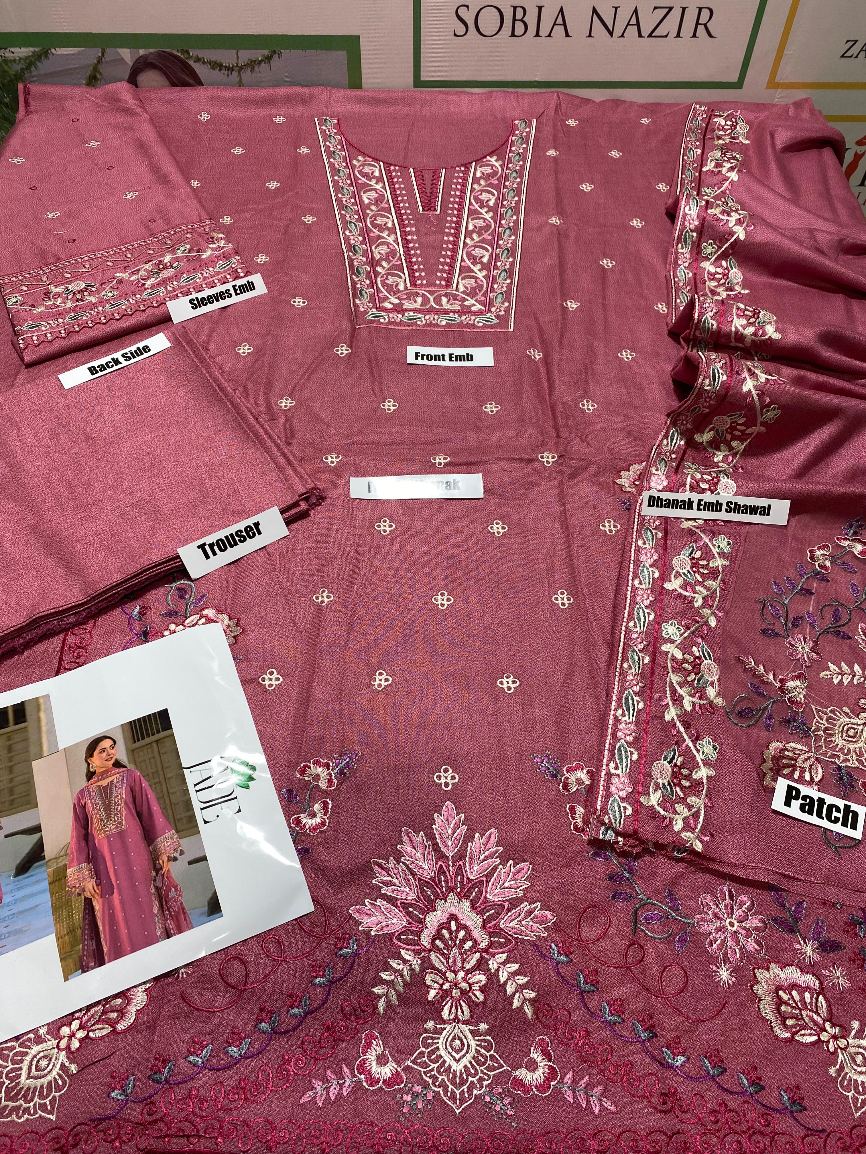 Dhanak Three Piece Winter Collection