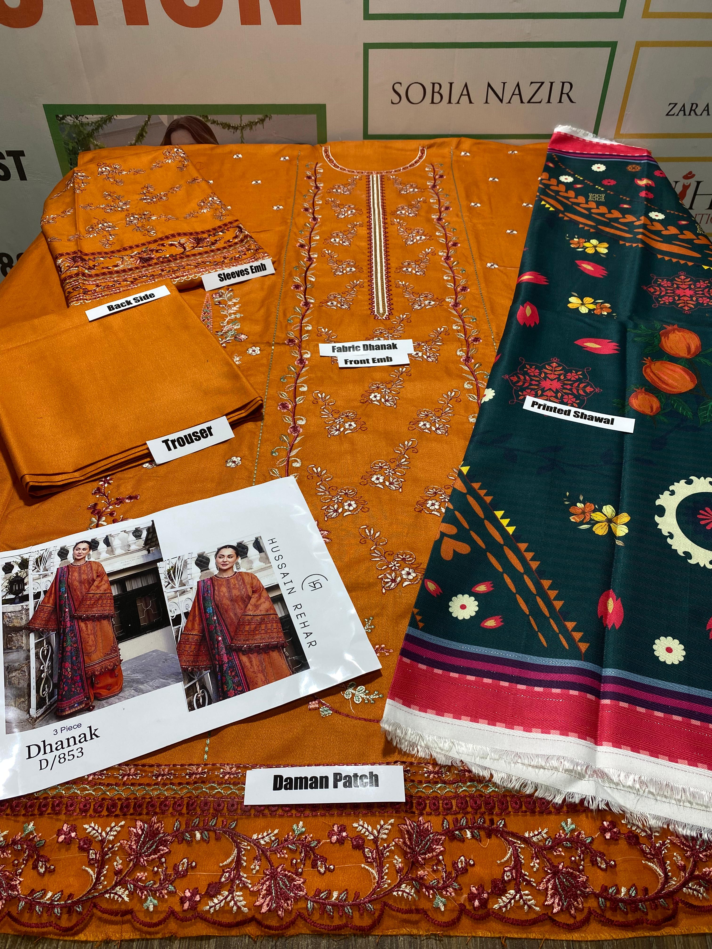 HussainRehar &nbsp; Embroidered Dhanak